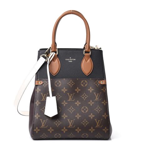 lv fold tote mm|LOUIS VUITTON Calfskin Monogram Fold Tote MM Black Wine .